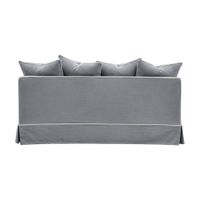 Noosa Hamptons 2.5 Seat Sofa Grey W/White Piping