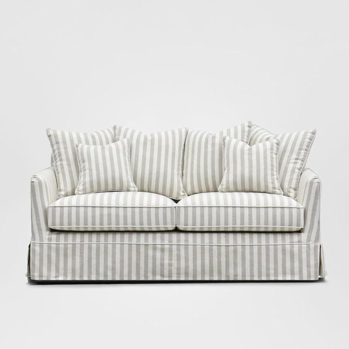 Noosa Hamptons 2 Seat Sofa Natural Stripe