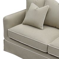 Noosa Hamptons 2.5 Seat Sofa Natural W/White Piping