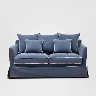 Noosa Hamptons 2 Seat Navy W/White Piping
