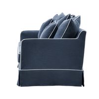 Noosa Hamptons 2.5 Seat Sofa Navy W/White Piping