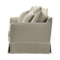 Noosa Hamptons 2 Seat Sofa Natural W/White Piping