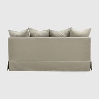 Noosa Hamptons 2 Seat Sofa Natural W/White Piping