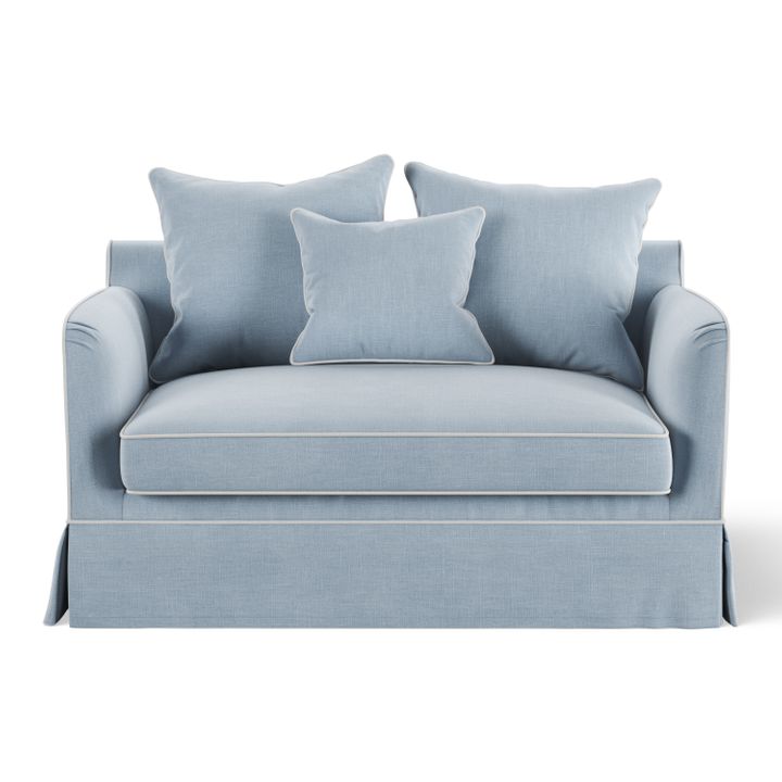 Noosa Hamptons 1.5 Seat Sofa Bed Blue Sky