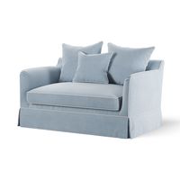 Noosa Hamptons 1.5 Seat Sofa Bed Blue Sky