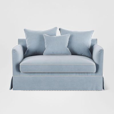 Noosa Hamptons 1.5 Seat Sofa Bed Beach W/White Piping