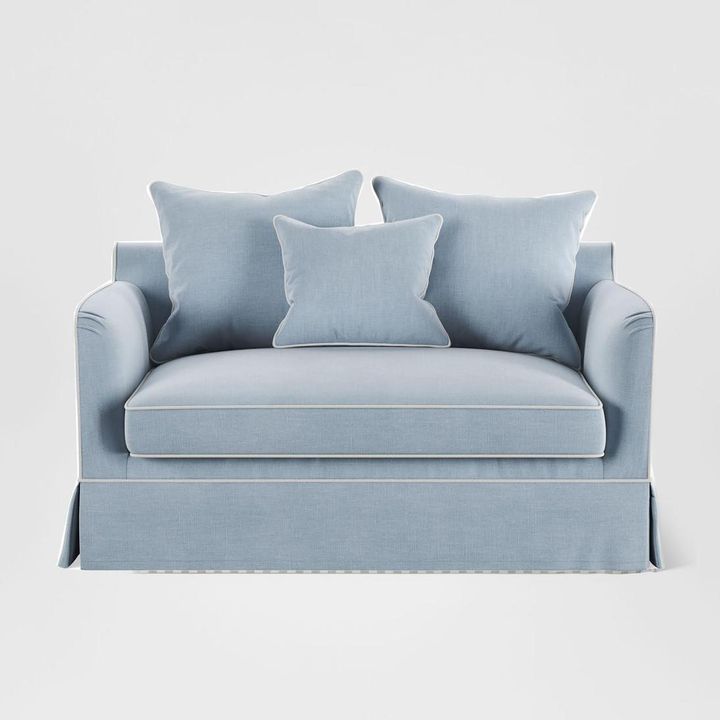 Noosa Hamptons 1.5 Seat Sofa Bed Beach W/White Piping