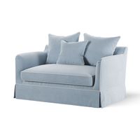 Noosa Hamptons 1.5 Seat Sofa Bed Beach W/White Piping