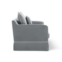 Noosa Hamptons 1.5 Seat Sofa Bed Grey W/White Piping