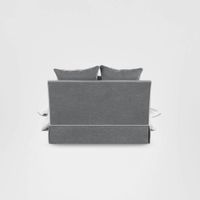 Noosa Hamptons 1.5 Seat Sofa Bed Grey W/White Piping