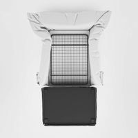 Noosa Hamptons 1.5 Seat Sofa Bed Grey W/White Piping