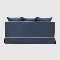 Noosa Hamptons 2 Seat Sofa Bed Noosa Navy W/White Piping