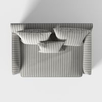 Noosa Hamptons 1.5 Seat Sofa Bed Natural Stripe