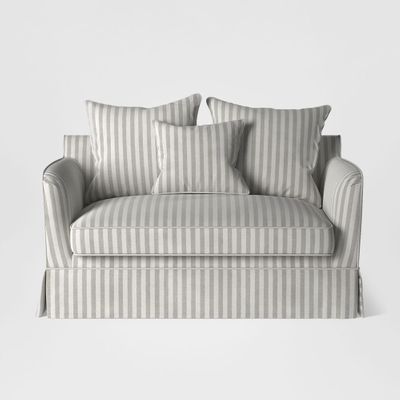 Noosa Hamptons 1.5 Seat Sofa Bed Natural Stripe