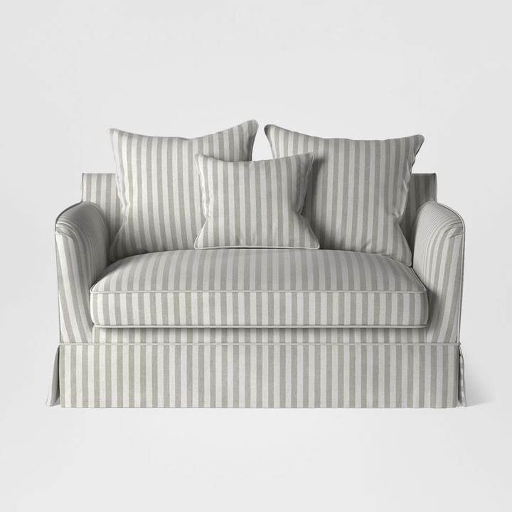 Noosa Hamptons 1.5 Seat Sofa Bed Natural Stripe