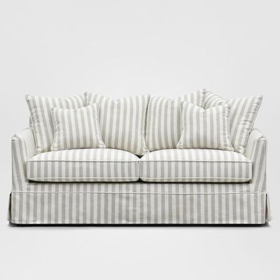 Noosa Hamptons 2.5 Seat Sofa Bed Natural Stripe