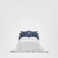 Noosa Hamptons 1.5 Seat Sofa Bed Navy W/White Pipping