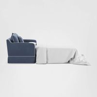 Noosa Hamptons 1.5 Seat Sofa Bed Navy W/White Pipping