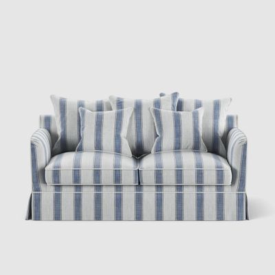 Noosa Hamptons 2 Seat Sofa Sky Stripe