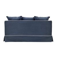 Noosa Hamptons 2.5 Seat Sofa Bed Navy W/White Piping