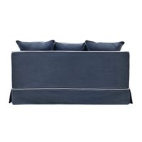 Noosa Hamptons 2.5 Seat Sofa Bed Navy W/White Piping