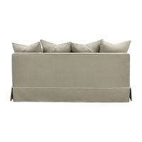 Noosa Hamptons 2.5 Seat Sofa Bed Natural W/White Piping