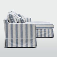 Noosa 3 Seater Right Chaise Sofa Blue Sky Stripe