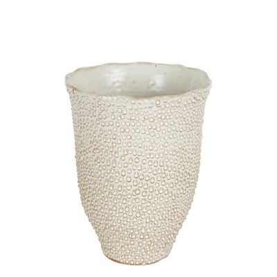 Spotted Bud Ceramic Vase Natural