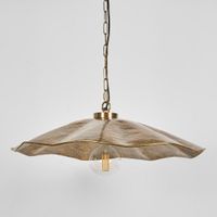 Melville Ceiling Pendant Hammered Large Antique Brass