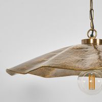 Melville Ceiling Pendant Hammered Large Antique Brass