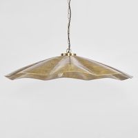 Melville Ceiling Pendant Hammered Large Antique Brass