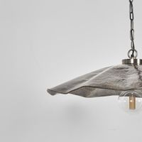 Melville Ceiling Pendant Hammered Large Antique Silver
