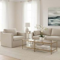 Lewis Brass Iron Glass & Mirror Coffee Table