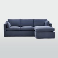 Clovelly 3 Seater Right Chaise Sofa Navy Covers Only