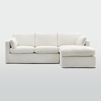 Clovelly 3 Seater Right Chaise Sofa Ivory Covers Only