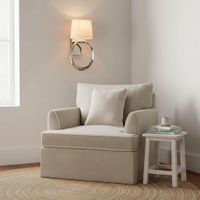 Byron Hamptons Armchair Natural W/White Piping