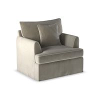 Byron Hamptons Armchair Natural W/White Piping