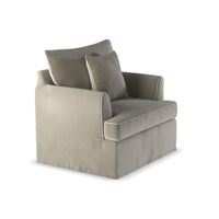 Byron Hamptons Armchair Natural W/White Piping
