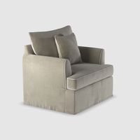 Byron Hamptons Armchair Natural W/White Piping