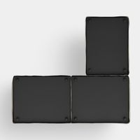 Marbella Modular 4 Seater Sofa Reversible Ottoman Chaise Natural W/White Piping