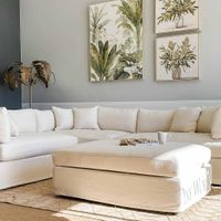 Marbella Ottoman Ivory