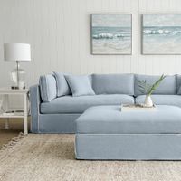 Marbella 4 Seat Sofa Beach W/White piping