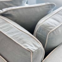 Marbella 4 Seat Sofa Beach W/White piping