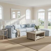 Marbella 4 Seat Sofa Beach W/White piping