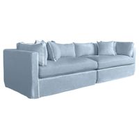Marbella 4 Seat Sofa Beach W/White piping