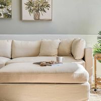 Marbella Modular 4 Seater Sofa Reversible Ottoman Chaise Ivory