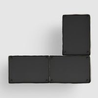 Marbella Modular Sofa Natural with White Piping - Right Facing