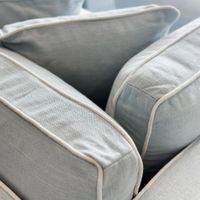 Marbella Modular Sofa Beach W/White Piping - Right Facing