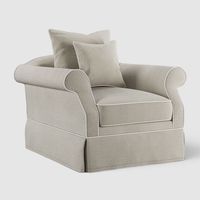 Avalon Hamptons Armchair Natural W/White Piping