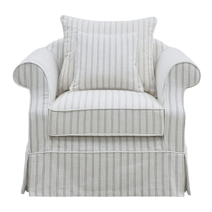 Avalon Hamptons Armchair Stone Stripe